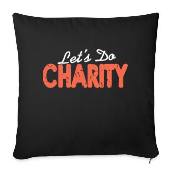 Let's Do CHARITY Retro Philanthropist Designs - Sofakissenbezug 45 x 45 cm - Schwarz - Vorne