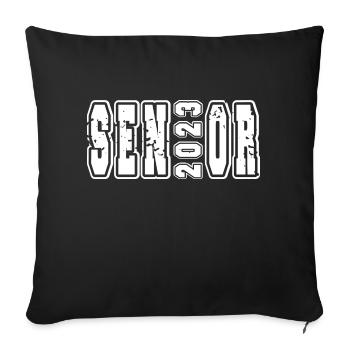 SENIOR 2023 Vintage Freshman Student T-Shirt - Sofa pillowcase 17,3'' x 17,3'' (45 x 45 cm) - black - Front