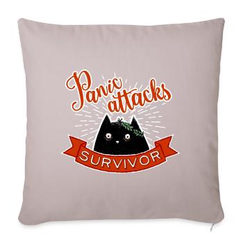 Panic Attacks Survivor - Sofa pillowcase 17,3'' x 17,3'' (45 x 45 cm) - light taupe - Front