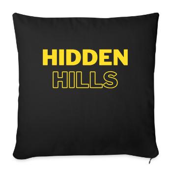 hidden hills 2 - Sofakissenbezug 45 x 45 cm - Schwarz - Vorne