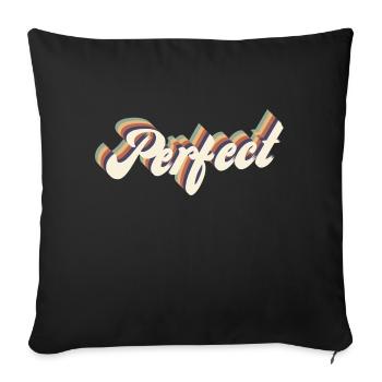 perfect vintage - Sofa pillowcase 17,3'' x 17,3'' (45 x 45 cm) - black - Front