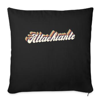 attachiante vintage - Housse de coussin décorative 45 x 45 cm - noir - Devant