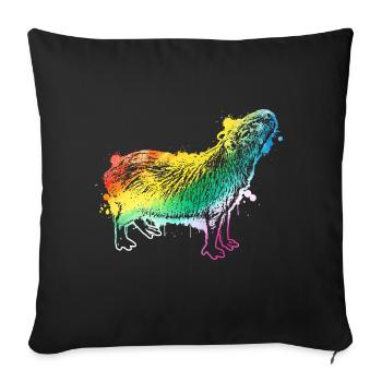 Capybara - Sofakissenbezug 45 x 45 cm - Schwarz - Vorne