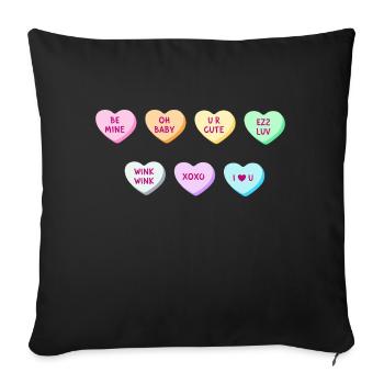 14 Fév Be My Valentine Joyeuse Saint-Valentin 01 - Housse de coussin décorative 45 x 45 cm - noir - Devant