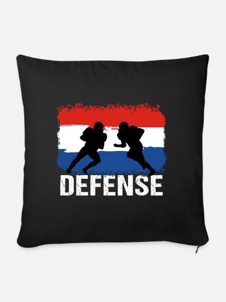 American Football Niederlande Defense - Sofakissenbezug 45 x 45 cm - Schwarz