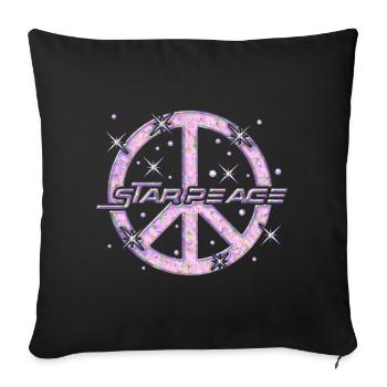 Paix dans L'espace - Housse de coussin décorative 45 x 45 cm - noir - Devant