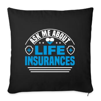 Insurance Salesman Insurance Agent - Sofa pillowcase 17,3'' x 17,3'' (45 x 45 cm) - black - Front