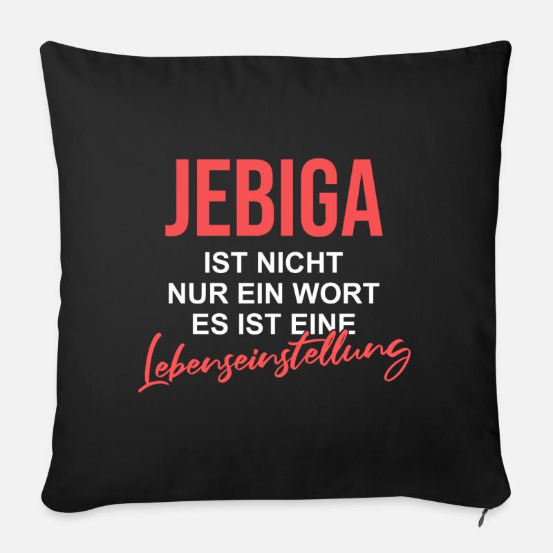 Jebiga ist nicht nur ein Wort Brate Balkan Serbien - Sofakissenbezug 45 x 45 cm - Schwarz