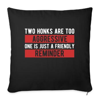 Road Rage Funny Saying Traffic Car Driver, Trucker - Sofa pillowcase 17,3'' x 17,3'' (45 x 45 cm) - black - Front