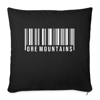 Montagnes Métallifères Erzgebirge Code de numérisation - Housse de coussin décorative 45 x 45 cm - noir - Devant