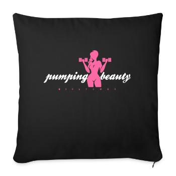 Pumping Beauty Pink - Sofa pillowcase 17,3'' x 17,3'' (45 x 45 cm) - black - Front