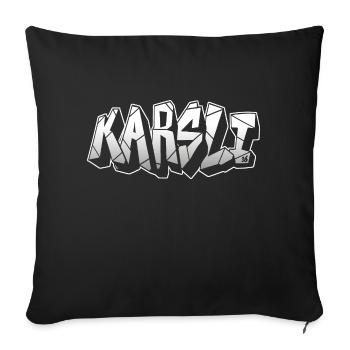 Karsli - Sofakissenbezug 45 x 45 cm - Schwarz - Vorne