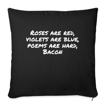 Funny valentines poem - Sofa pillowcase 17,3'' x 17,3'' (45 x 45 cm) - black - Front