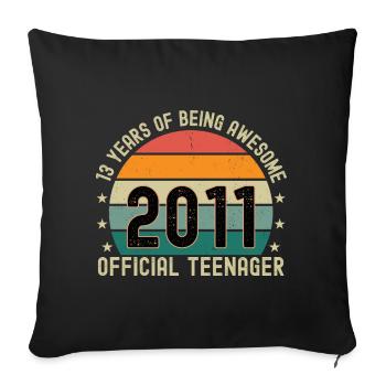 13 Years Of Being Awesome - 13 Year Birthday - Sofa pillowcase 17,3'' x 17,3'' (45 x 45 cm) - black - Front