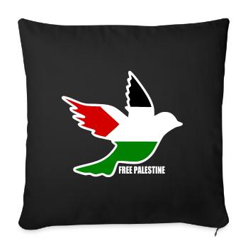Free palestine - Sofa pillowcase 17,3'' x 17,3'' (45 x 45 cm) - black - Front