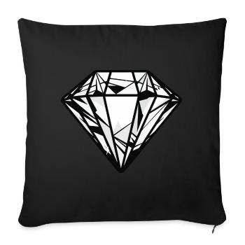 Diamond Jewel - Sofa pillowcase 17,3'' x 17,3'' (45 x 45 cm) - black - Front
