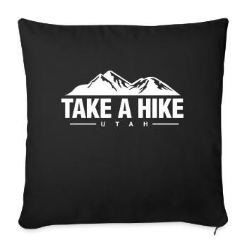Faites une randonnée dans les montagnes de l’Utah Randonnée Trekking - Housse de coussin décorative 45 x 45 cm - noir - Devant