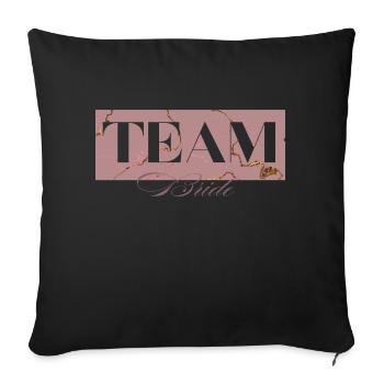 Team bride rose gold-équipe de la mariée - Housse de coussin décorative 45 x 45 cm - noir - Devant