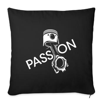 passion piston voitures moteur muscle cars symbole icône - Housse de coussin décorative 45 x 45 cm - noir - Devant