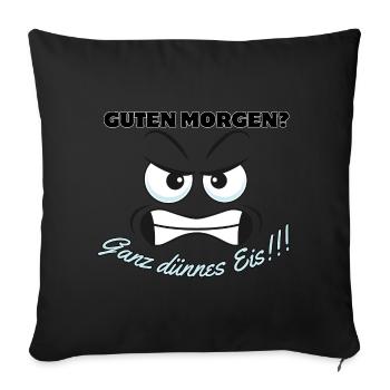 Angry Polar Bear Motif with Saying - Sofa pillowcase 17,3'' x 17,3'' (45 x 45 cm) - black - Front