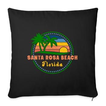 Santa Rosa Beach - Sofa pillowcase 17,3'' x 17,3'' (45 x 45 cm) - black - Front
