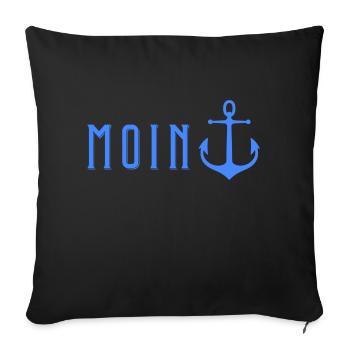 Moin with Anker - Sofa pillowcase 17,3'' x 17,3'' (45 x 45 cm) - black - Front