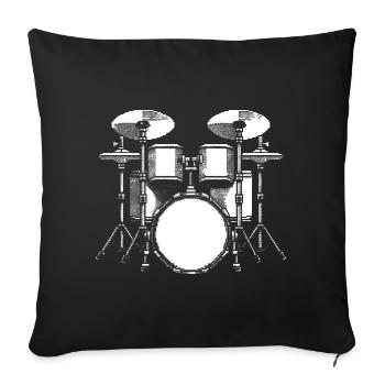 Graphiques de batterie - Housse de coussin décorative 45 x 45 cm - noir - Devant