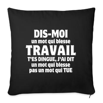 Corsica, Corsica humour, island of beauty - Sofa pillowcase 17,3'' x 17,3'' (45 x 45 cm) - black - Front