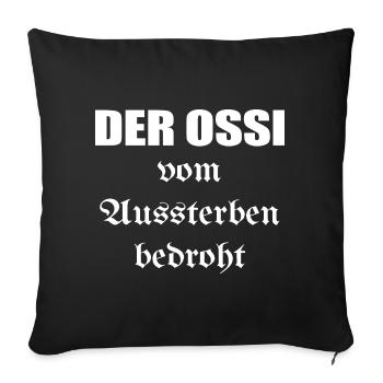 des Allemands de l’Est menacés d’extinction - Housse de coussin décorative 45 x 45 cm - noir - Devant