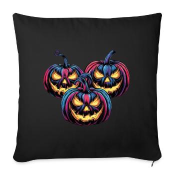 Pumpkin - Halloween Design - Sofa pillowcase 17,3'' x 17,3'' (45 x 45 cm) - black - Front
