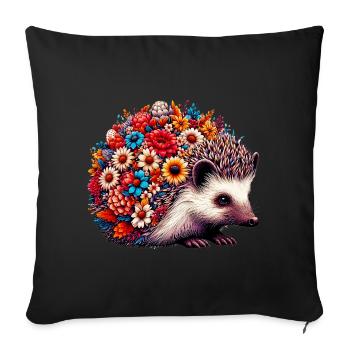 Hedgehog - Sofa pillowcase 17,3'' x 17,3'' (45 x 45 cm) - black - Front