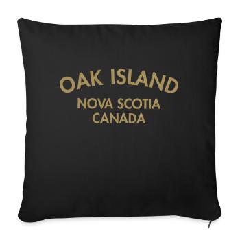 Oak Island Canada - Sofa pillowcase 17,3'' x 17,3'' (45 x 45 cm) - black - Front