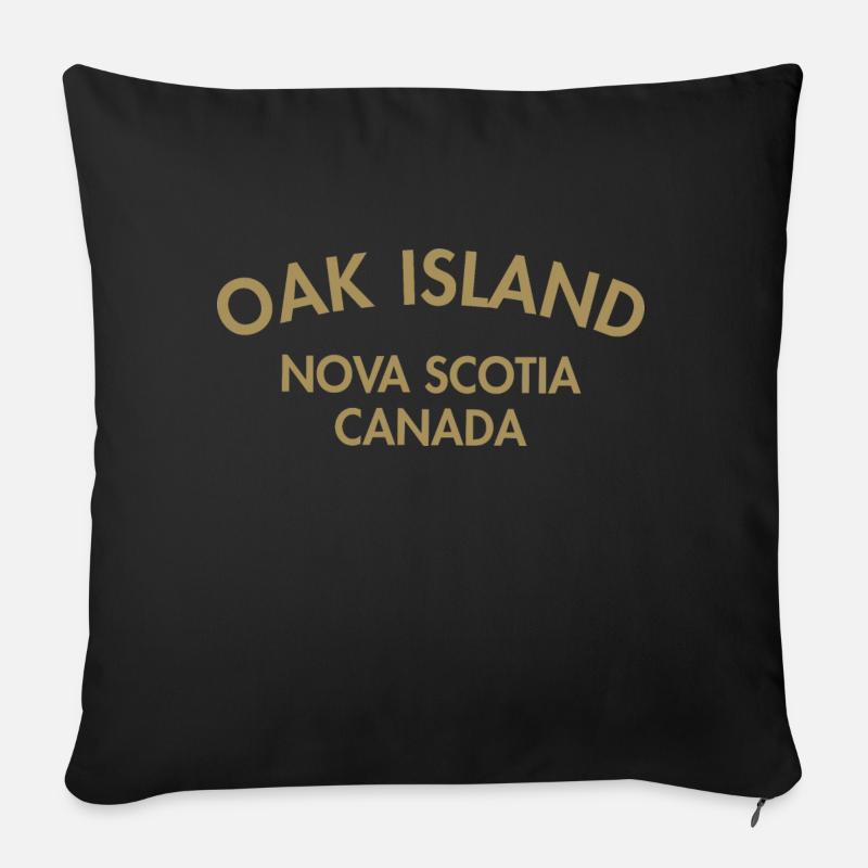 Oak Island Canada - Sofakissenbezug 45 x 45 cm - Schwarz