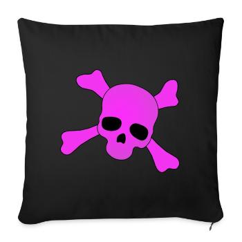 Pink Skull - Sofakissenbezug 45 x 45 cm - Schwarz - Vorne