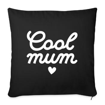 Conception de typographie sincère pour la fête des mères - Housse de coussin décorative 45 x 45 cm - noir - Devant