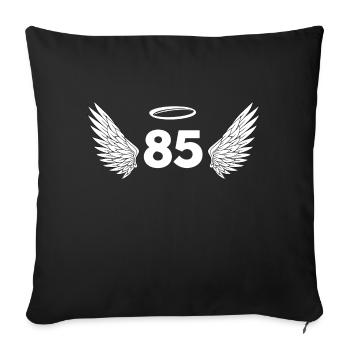 Number 85 Angel - 85th Anniversary Wings - Sofa pillowcase 17,3'' x 17,3'' (45 x 45 cm) - black - Front