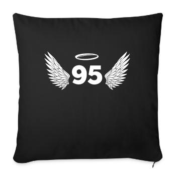 Number 95 Angel - 95th Birthday Wings - Sofa pillowcase 17,3'' x 17,3'' (45 x 45 cm) - black - Front