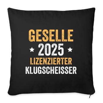 Journeyman 2025 Licensed smartass - Sofa pillowcase 17,3'' x 17,3'' (45 x 45 cm) - black - Front