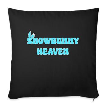 Snowbunny Heaven - Sofa pillowcase 17,3'' x 17,3'' (45 x 45 cm) - black - Front