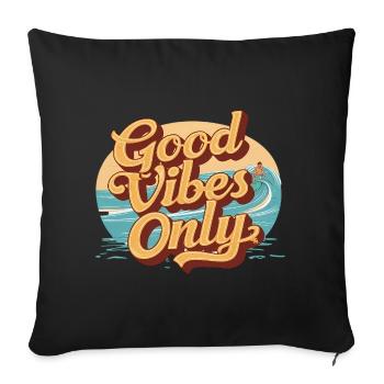 Summer Vibes Only - Sofa pillowcase 17,3'' x 17,3'' (45 x 45 cm) - black - Front