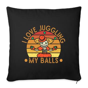 I Love Juggling Balls Circus Performer Gift Idea - Sofa pillowcase 17,3'' x 17,3'' (45 x 45 cm) - black - Front
