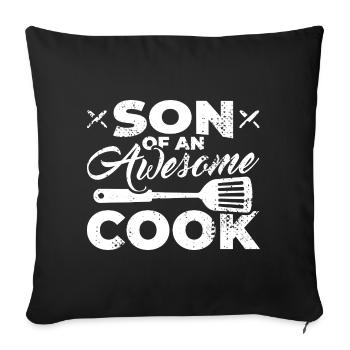 Son of a great chef - Sofa pillowcase 17,3'' x 17,3'' (45 x 45 cm) - black - Front