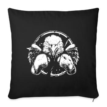 Adler Boxer Boxen MMA - Sofakissenbezug 45 x 45 cm - Schwarz - Vorne
