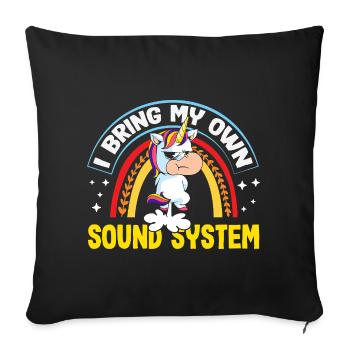 Public Fart Funny Inappropriate - Sofa pillowcase 17,3'' x 17,3'' (45 x 45 cm) - black - Front