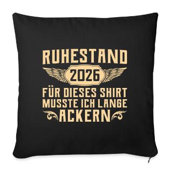 Retired Farewell Colleague - Retirement 2026 - Sofa pillowcase 17,3'' x 17,3'' (45 x 45 cm) - black - Front