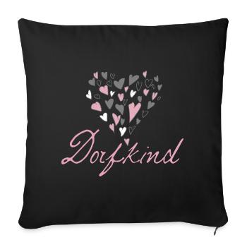 Village Kid - Housse de coussin décorative 45 x 45 cm - noir - Devant