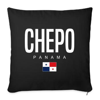 Chepo Panama Panaméen - Housse de coussin décorative 45 x 45 cm - noir - Devant
