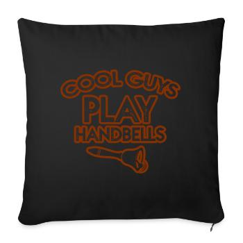 Chorale Instrument de musique Cloche à main Chorale - Housse de coussin décorative 45 x 45 cm - noir - Devant