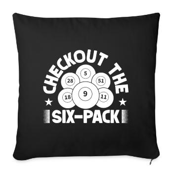 Bingo Player Checkout The Six-Pack Bingo - Sofa pillowcase 17,3'' x 17,3'' (45 x 45 cm) - black - Front