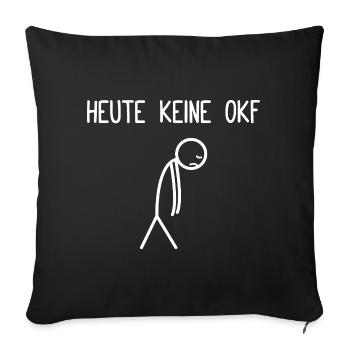 No OKF local inspection trip today - Sofa pillowcase 17,3'' x 17,3'' (45 x 45 cm) - black - Front
